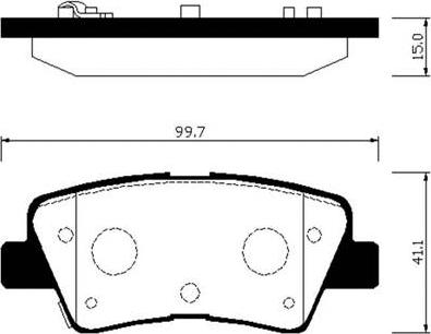 Key Parts KBP2370 - Тормозные колодки, дисковые, комплект autosila-amz.com