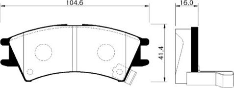 HSB Gold HP0001 - Тормозные колодки, дисковые, комплект autosila-amz.com