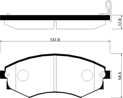 HSB Gold HP0003 - Тормозные колодки, дисковые, комплект autosila-amz.com