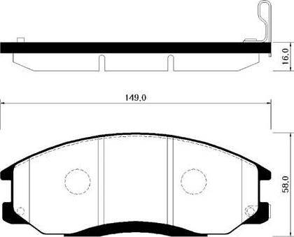 HSB Gold HP0014 - Тормозные колодки, дисковые, комплект autosila-amz.com