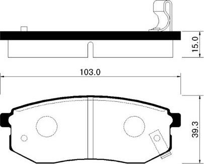 HSB Gold HP0011 - Тормозные колодки, дисковые, комплект autosila-amz.com