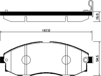 HSB Gold HP0018 - Тормозные колодки, дисковые, комплект autosila-amz.com