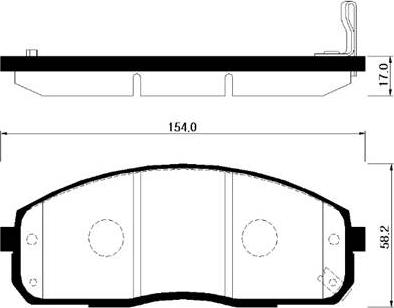 HSB Gold HP0029 - Тормозные колодки, дисковые, комплект autosila-amz.com