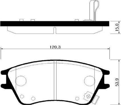 HSB Gold HP0020 - Тормозные колодки, дисковые, комплект autosila-amz.com