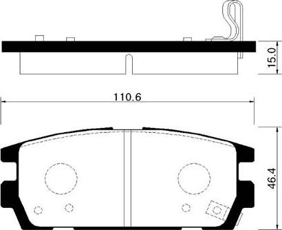 Kaishin D11139OE - Тормозные колодки, дисковые, комплект autosila-amz.com