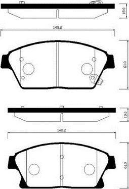 HSB Gold HP2026 - Тормозные колодки, дисковые, комплект autosila-amz.com