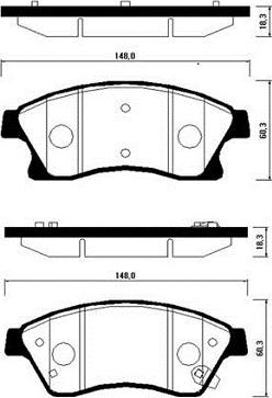 Valeo 9010860 - Тормозные колодки, дисковые, комплект autosila-amz.com