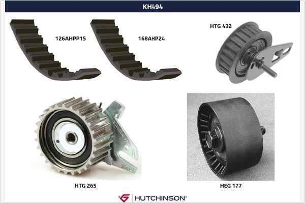 Hutchinson KH 494 - Комплект зубчатого ремня ГРМ autosila-amz.com