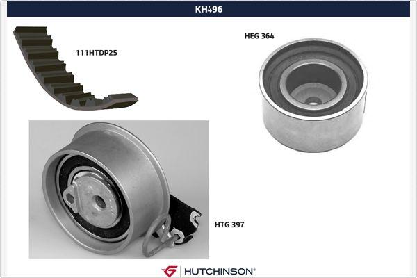 Hutchinson KH 496 - Комплект зубчатого ремня ГРМ autosila-amz.com