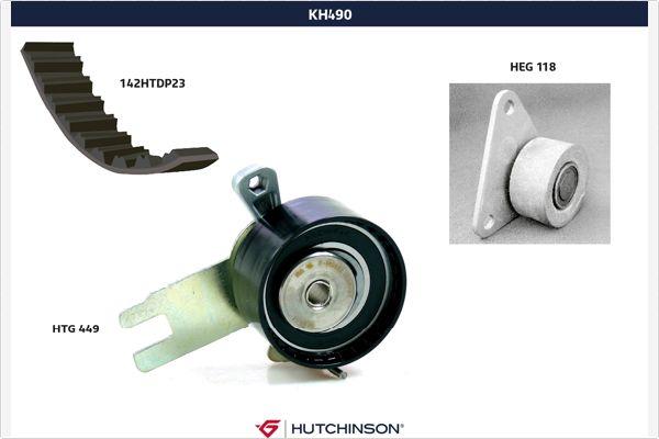 Hutchinson KH 490 - Комплект зубчатого ремня ГРМ autosila-amz.com