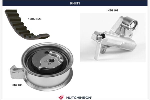 Hutchinson KH 491 - Комплект зубчатого ремня ГРМ autosila-amz.com