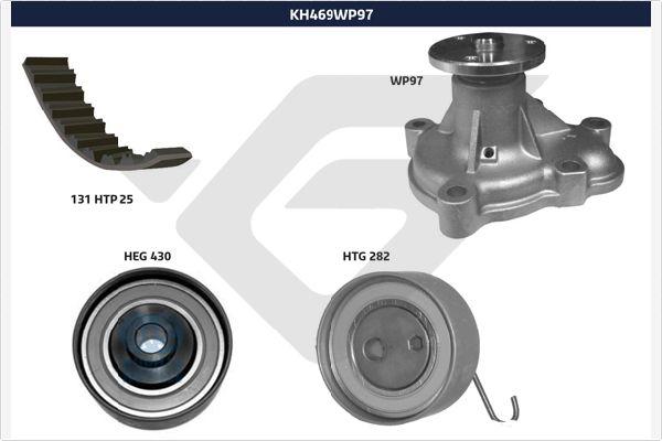 Hutchinson KH 469WP97 - Водяной насос + комплект зубчатого ремня ГРМ autosila-amz.com