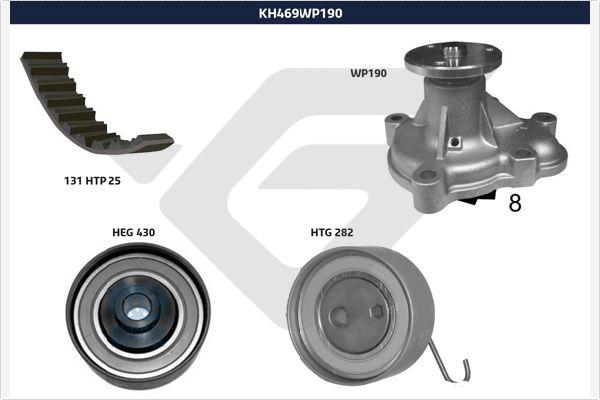 Hutchinson KH 469WP190 - Водяной насос + комплект зубчатого ремня ГРМ autosila-amz.com