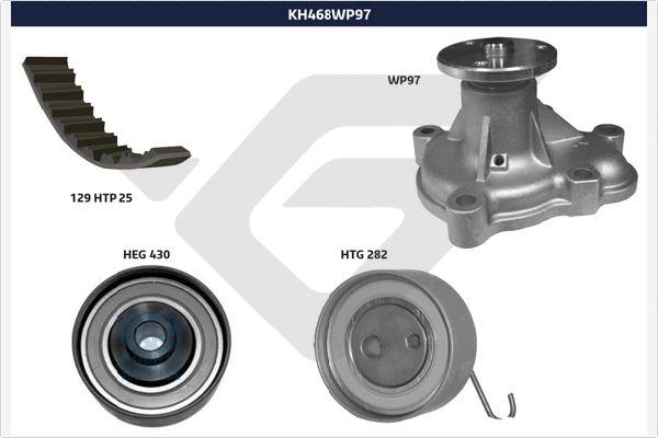 Hutchinson KH 468WP97 - Водяной насос + комплект зубчатого ремня ГРМ autosila-amz.com