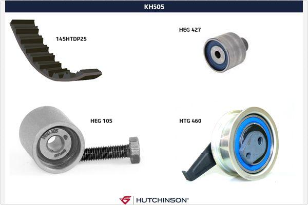 Hutchinson KH 505 - Комплект зубчатого ремня ГРМ autosila-amz.com