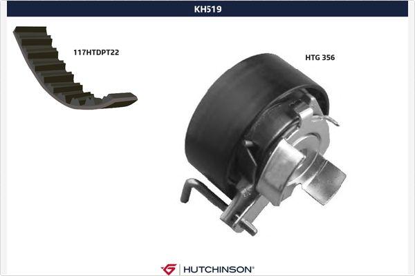 Hutchinson KH 519 - Комплект зубчатого ремня ГРМ autosila-amz.com