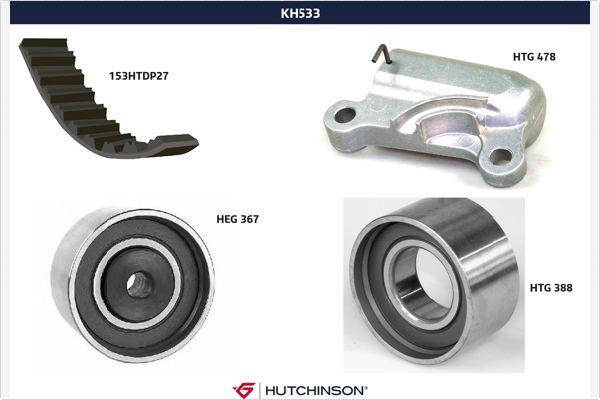 Hutchinson KH 533 - Комплект зубчатого ремня ГРМ autosila-amz.com