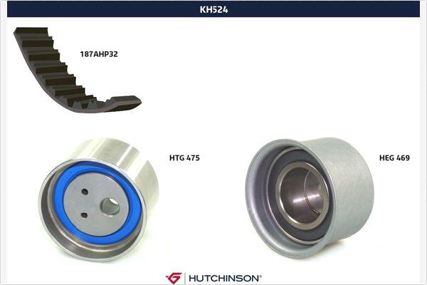 Hutchinson KH 524 - Комплект зубчатого ремня ГРМ autosila-amz.com