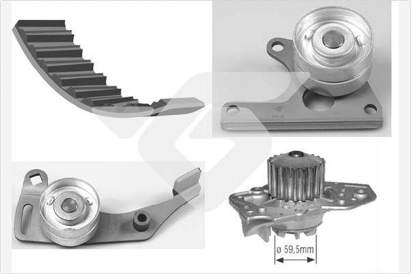 Hutchinson KH 06WP01 - Водяной насос + комплект зубчатого ремня ГРМ autosila-amz.com