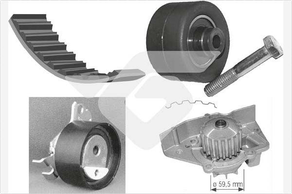 Hutchinson KH 142WP27 - Водяной насос + комплект зубчатого ремня ГРМ autosila-amz.com