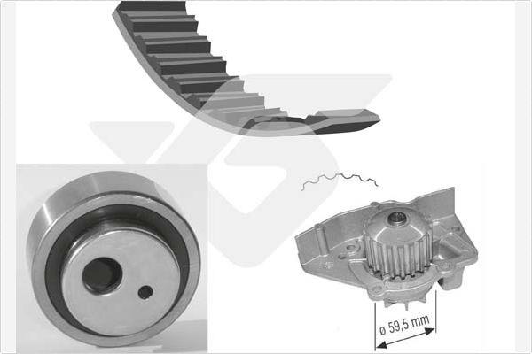 Hutchinson KH 25WP11 - Водяной насос + комплект зубчатого ремня ГРМ autosila-amz.com