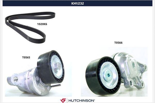 Hutchinson KHV 232 - Поликлиновый ременный комплект autosila-amz.com