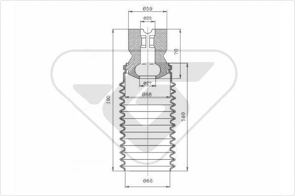 Hutchinson KP053 - Пылезащитный комплект, амортизатор autosila-amz.com