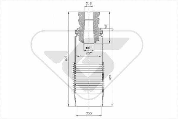 Hutchinson KP065 - Пылезащитный комплект, амортизатор autosila-amz.com