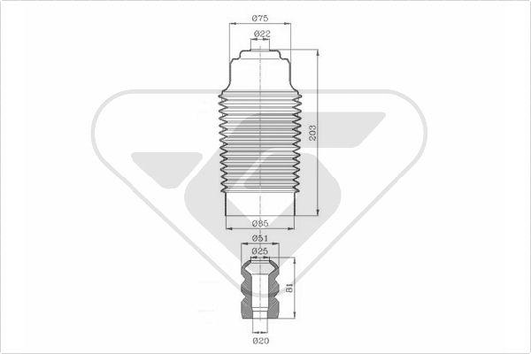 Hutchinson KP083 - Пылезащитный комплект, амортизатор autosila-amz.com