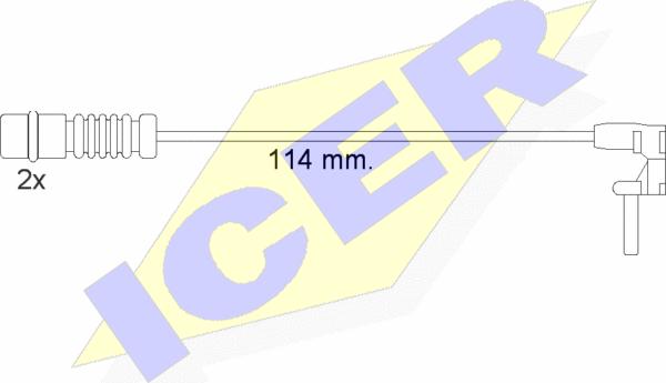 Icer 610454 E C - Сигнализатор, износ тормозных колодок autosila-amz.com