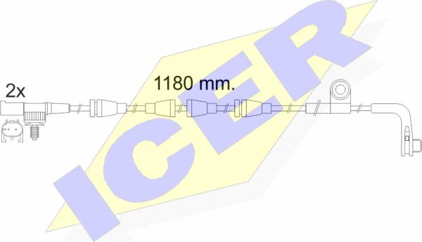 Icer 610482 E C - Сигнализатор, износ тормозных колодок autosila-amz.com