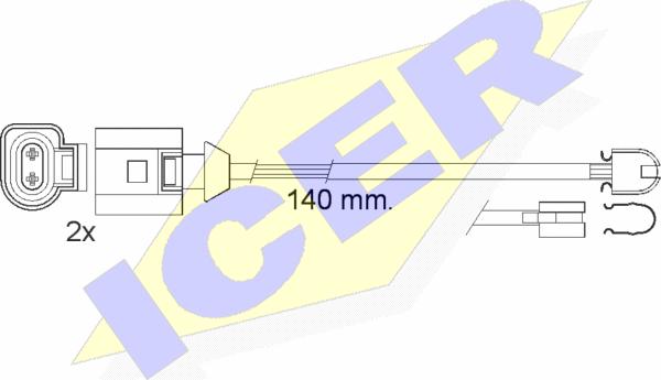 Icer 610547 E C - Сигнализатор, износ тормозных колодок autosila-amz.com