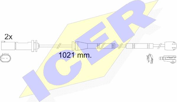 Icer 610554 E C - Сигнализатор, износ тормозных колодок autosila-amz.com