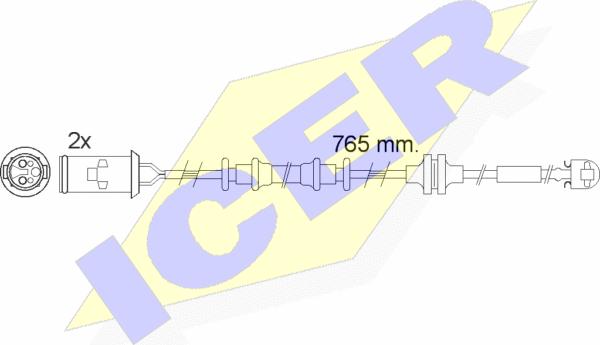 Icer 610535 E C - Сигнализатор, износ тормозных колодок autosila-amz.com