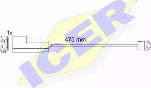 Icer 610576 C - Сигнализатор, износ тормозных колодок autosila-amz.com