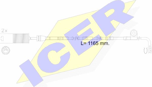 Icer 610604 E C - Сигнализатор, износ тормозных колодок autosila-amz.com