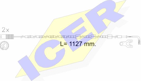 Icer 610605 E C - Сигнализатор, износ тормозных колодок autosila-amz.com