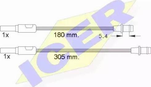 Icer 610262 C - Сигнализатор, износ тормозных колодок autosila-amz.com
