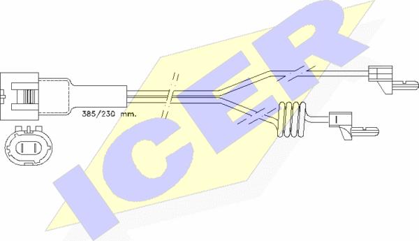 Icer 610233 E C - Сигнализатор, износ тормозных колодок autosila-amz.com