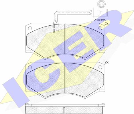 Icer 140904 - Тормозные колодки, дисковые, комплект autosila-amz.com