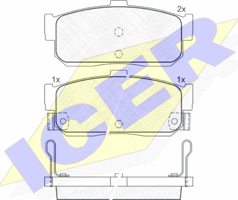 Icer 140915 - Тормозные колодки, дисковые, комплект autosila-amz.com