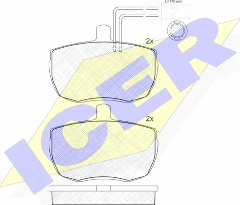 Icer 140935 - Тормозные колодки, дисковые, комплект autosila-amz.com