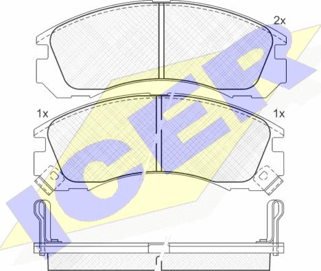 Icer 140979 - 140979 колодки дисковые передние!\ Mitsubishi Galant 2.0/2.5/2.4GDi 89>/L200 2.5D/TD 96> autosila-amz.com