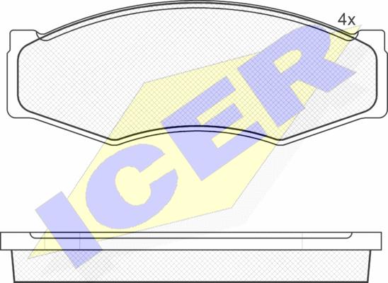 Icer 140526 - Тормозные колодки, дисковые, комплект autosila-amz.com