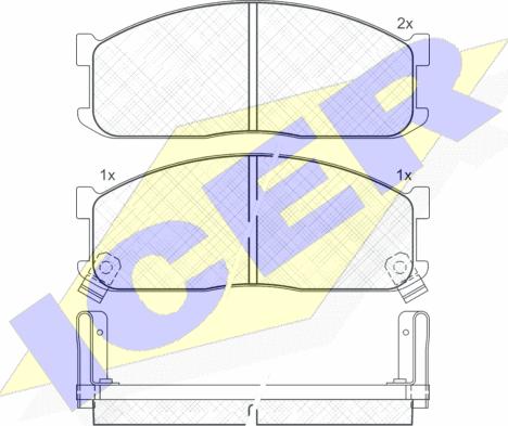 Icer 140690 - Тормозные колодки, дисковые, комплект autosila-amz.com