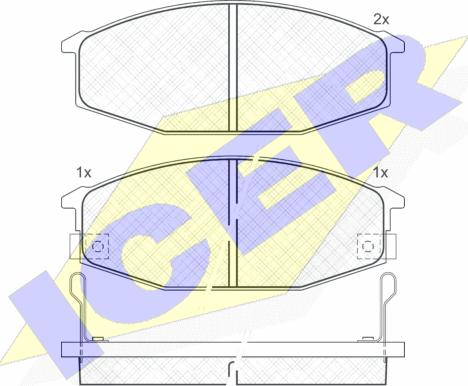 Icer 140637 - Тормозные колодки, дисковые, комплект autosila-amz.com