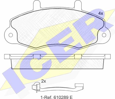 Icer 140896-203 - Тормозные колодки, дисковые, комплект autosila-amz.com