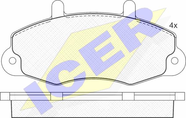 Icer 140896 - Тормозные колодки, дисковые, комплект autosila-amz.com