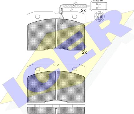 Icer 140892 - Тормозные колодки, дисковые, комплект autosila-amz.com