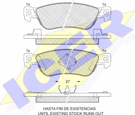 Icer 140855 - Тормозные колодки, дисковые, комплект autosila-amz.com